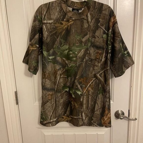 RedHead Mens Camouflage Short Sleeve Hunting Shirt Medium Polyester - Picture 1 of 16